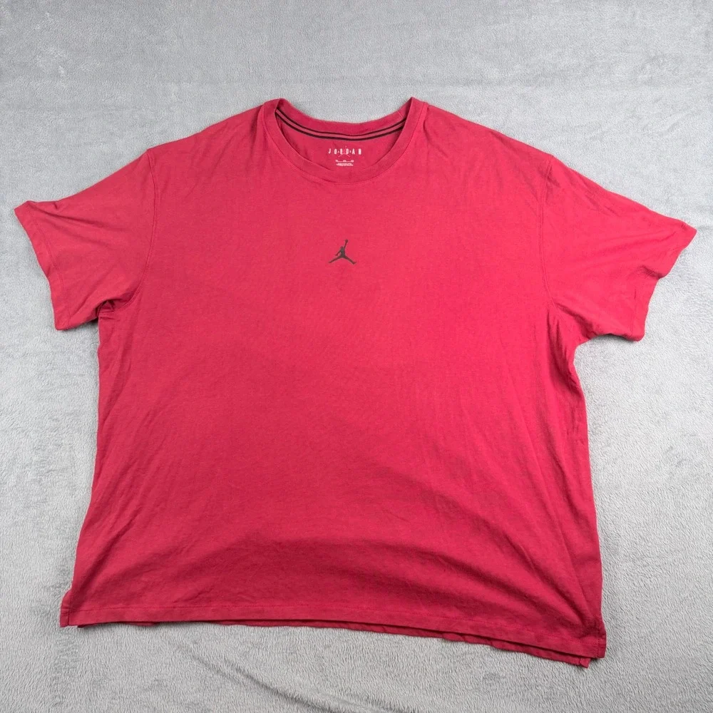 Nike Air Jordan Jumpman Logo T-Shirt Red Short Sleeve DH8920-687 Men's 3XL
